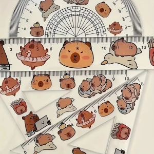 Набір лінійок з капібарою (4 шт.) набор линеек с капибарой