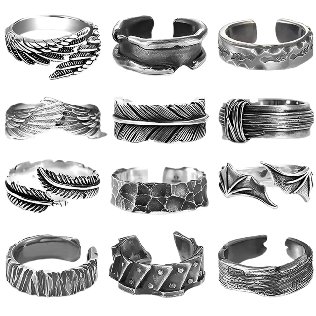 мужской набор из колец