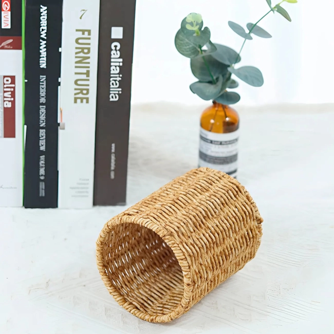 плетеный органайзер для канцелярии