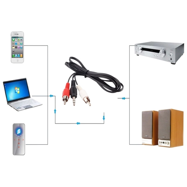 кабель джек 2 тюльпани