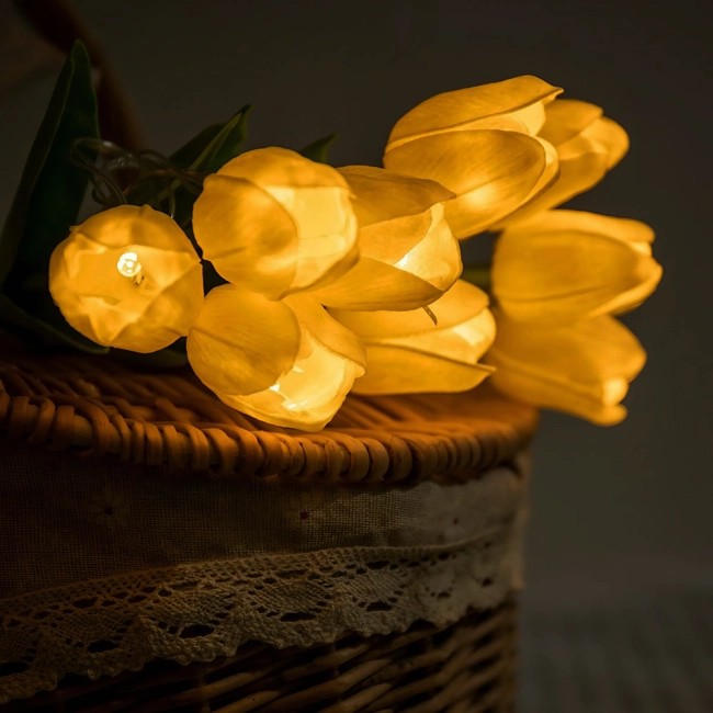 Тюльпаны с подсветкой