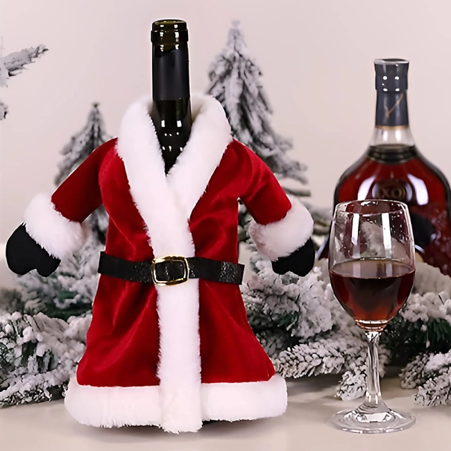 новогодний чехол на бутылку