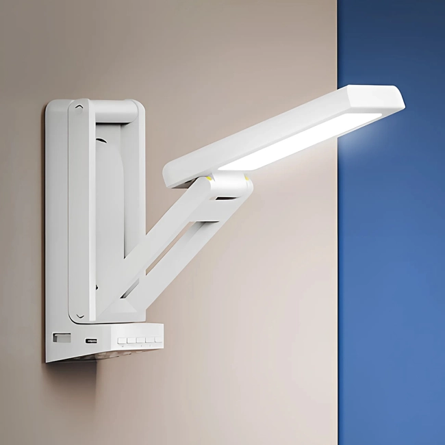 складна лампа з годинником