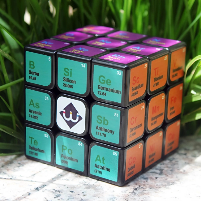 кубик-рубика в хімічному стилі