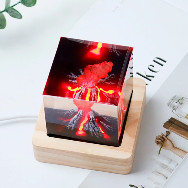 світильник виверження вулкана