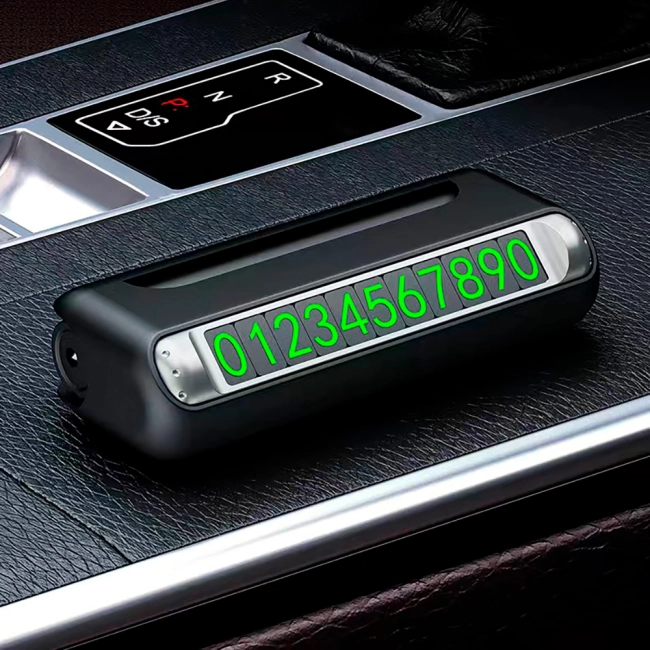 парковочная табличка с номером телефона в машину