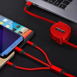 Висувний зарядний кабель 3 в 1 для телефону висувний зарядний кабель