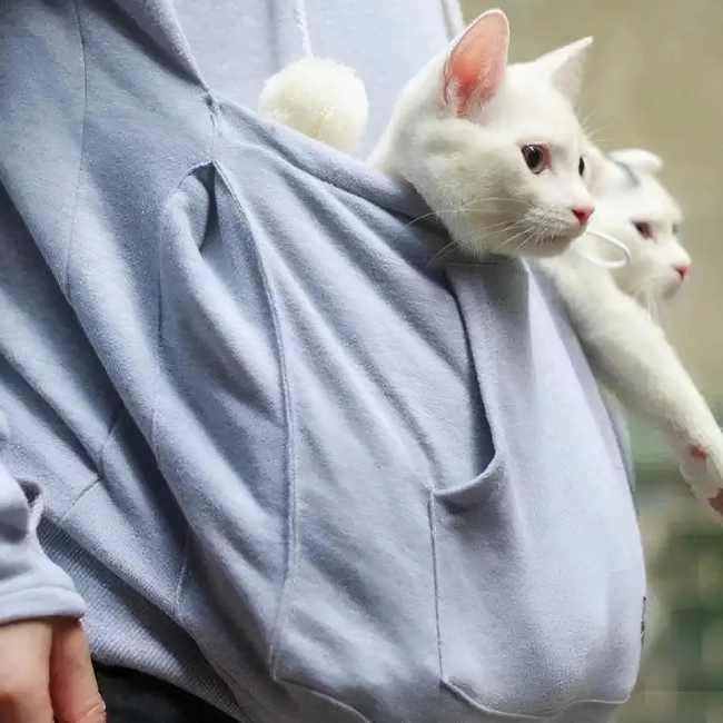 кофта с карманом для животных