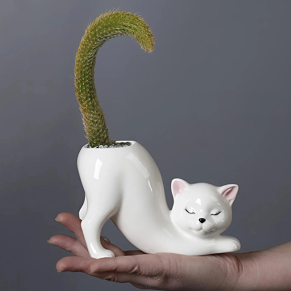 цветочный горшок кошка