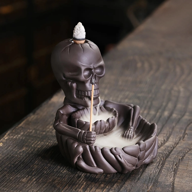 Подставка для благовоний скелет