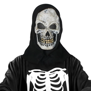 Маска Череп в капюшоне на Хэллоуин Маска череп в капюшоне