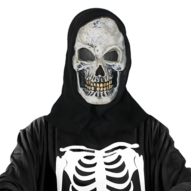 Маска череп у капюшоні