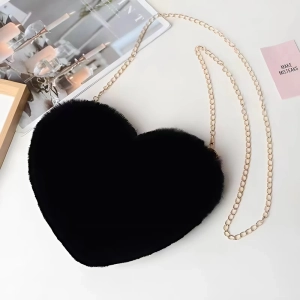 Пушистая сумка Сердце Сумка сердце