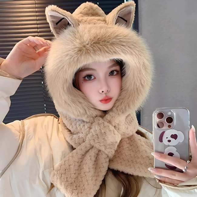 Женская шапка-шарф