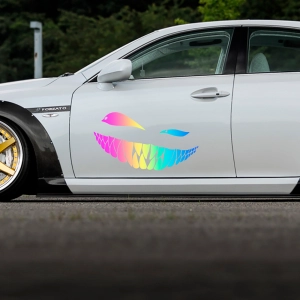 автомобильная наклейка улыбка зубастика