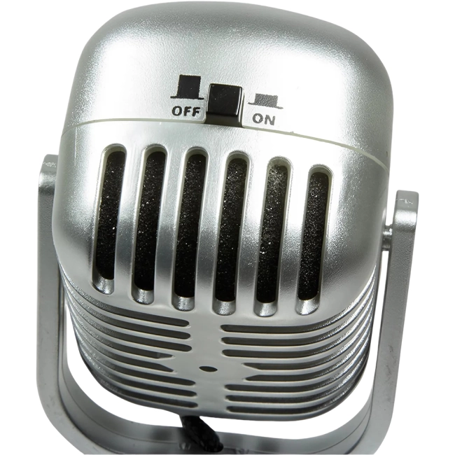 ретро микрофон на подставке