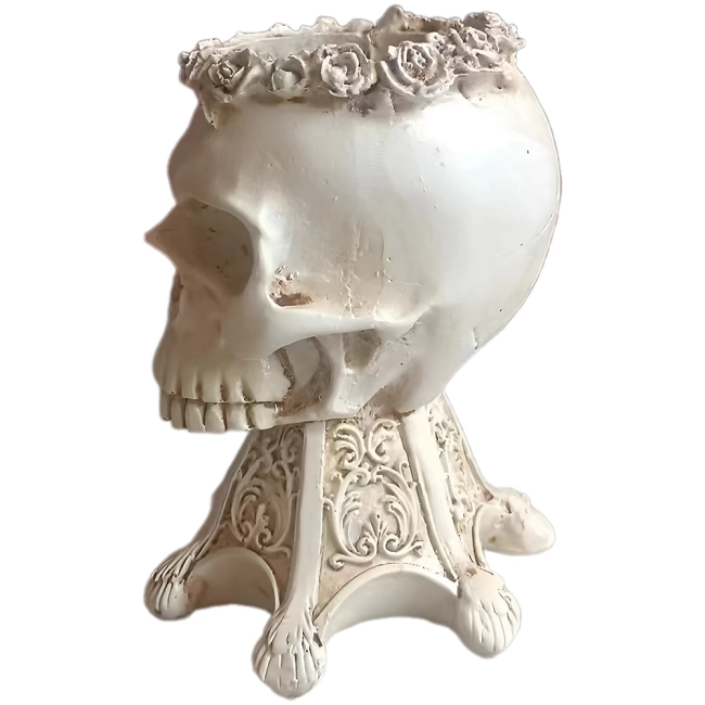 кашпо с черепом