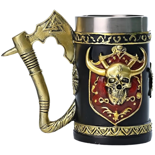 чашка з ручкою сокирою