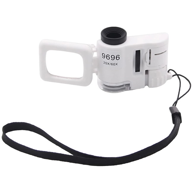 портативний мікроскоп з підсвічуванням