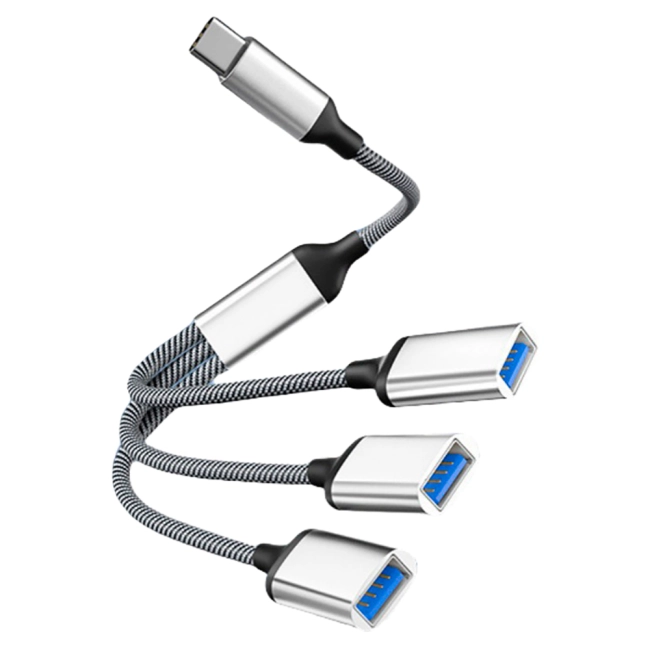 OTG адаптер Type-C к 3 USB