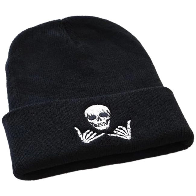 шапка-біні з черепом