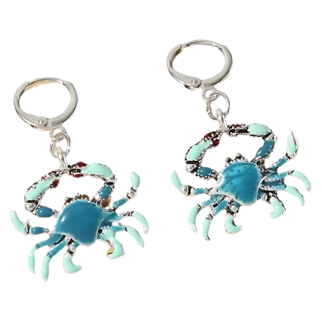 серьги с крабами