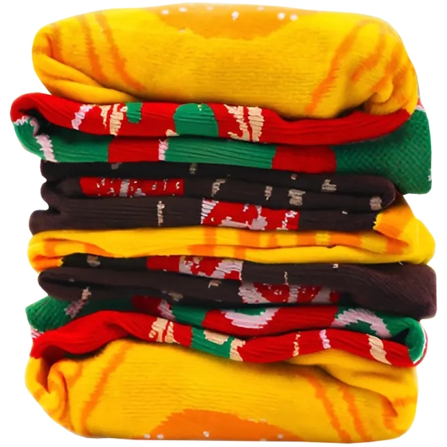 носки в виде бургера