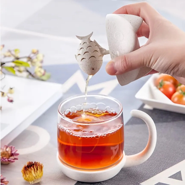 кружка с заварником рыбкой