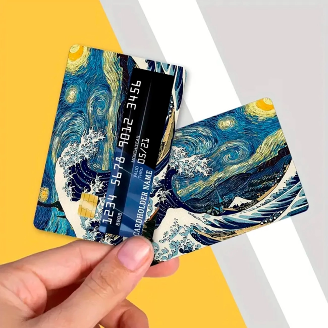 наклейка на карту Большая волна в Канагаве