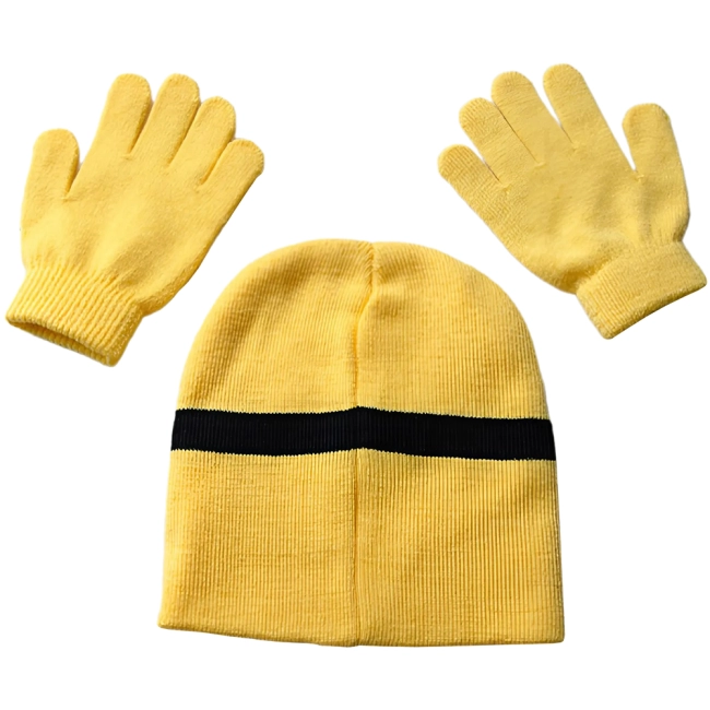 детская шапка с перчатками