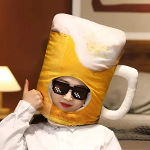 Плюшевая пивная шапка пивная шапка