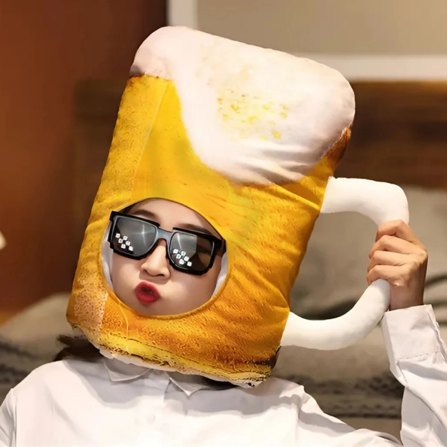 шапка пиво на голову