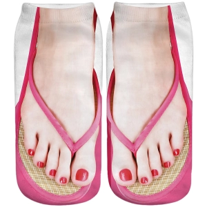 Шкарпетки з жіночими ногами в сланцях шкарпетки з жіночими ногами шкарпетки з принтом ніг шкарпетки з 3d принтом