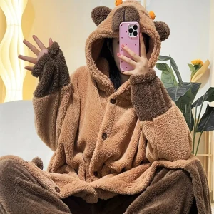 Пижама с капюшоном в виде Капибары пижама с капюшоном