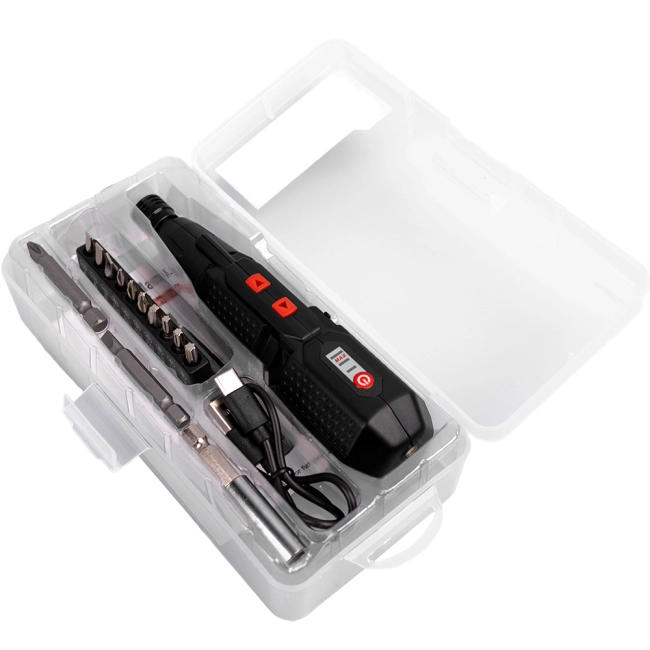 Аккумуляторная отвертка с битами