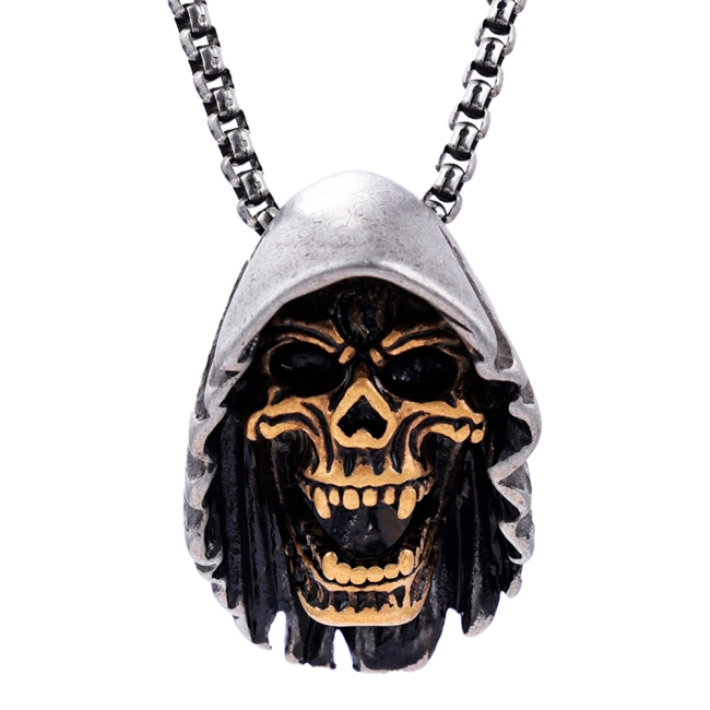 кулон череп с цепочкой