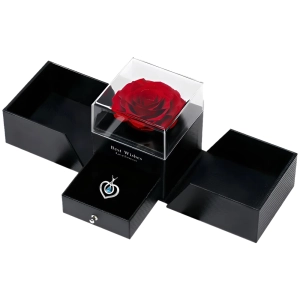 Подарунковий набір з кулоном і стабілізованою трояндою подарунковий набір з кулоном