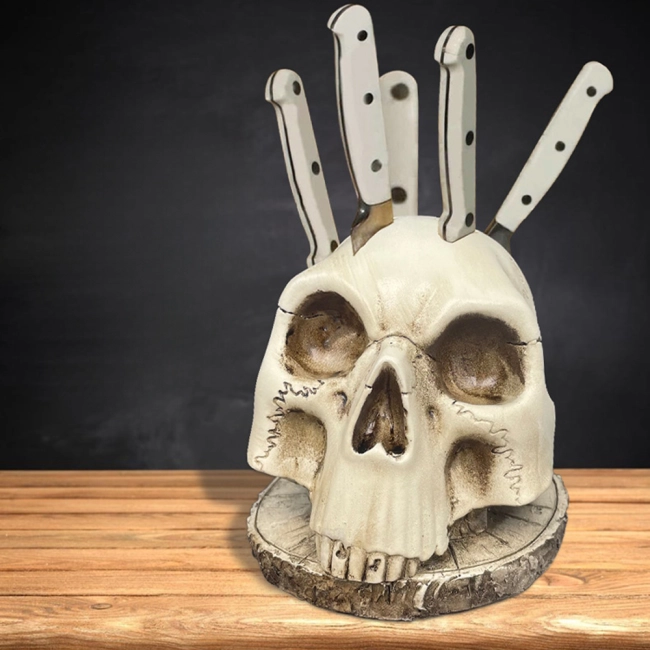 подставка для ножей Череп