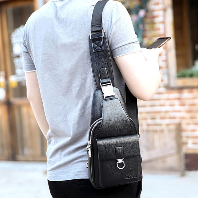 мужская нагрудная сумка через плечо