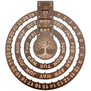 деревянный вечный календарь