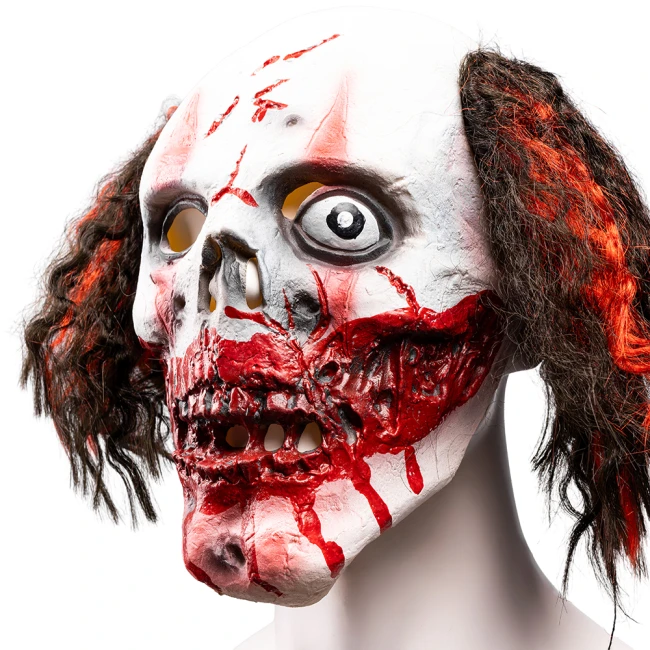 маска клоун с волосами