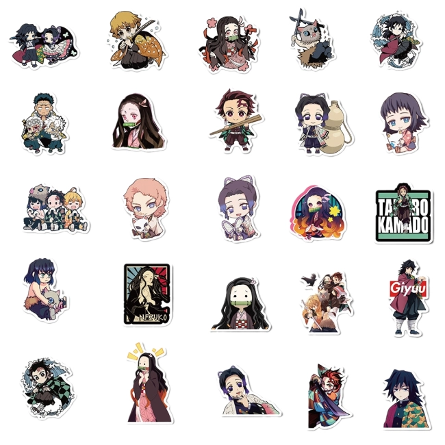 набор наклеек с аниме