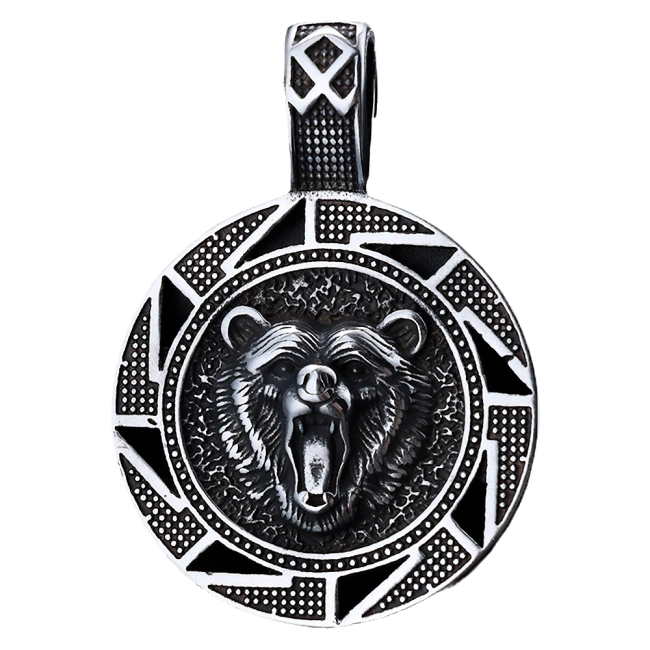 кулон медведь