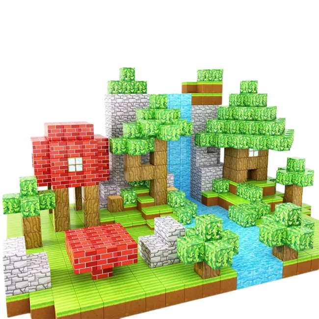 магнитный конструктор домик в лесу