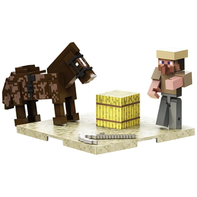 фигурка майнкрафт с блоком