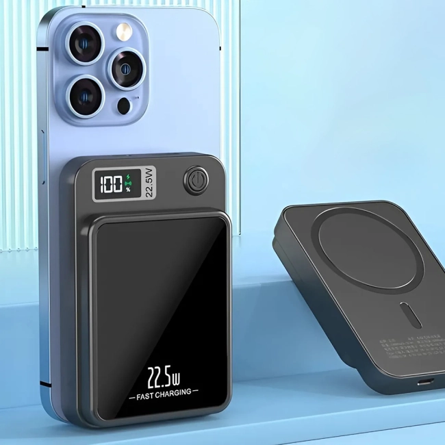 магнітний повербанк з бездротовою зарядкою