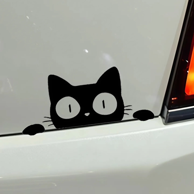 наклейка кот на машину