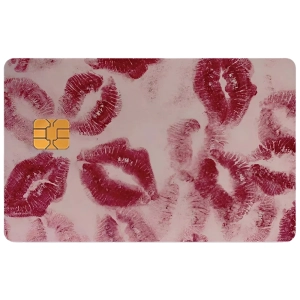 Наклейка для банківської картки з поцілунками наклейка для банківської картки