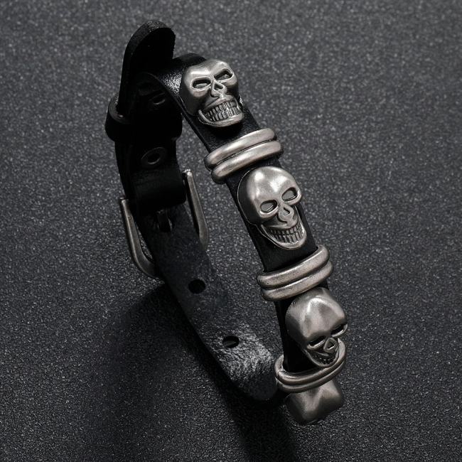 мужской браслет черепа