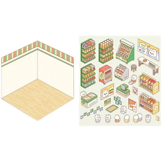 румбокс наліпки з кімнатою